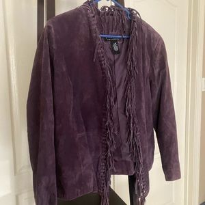 Dark purple Leather jacket
